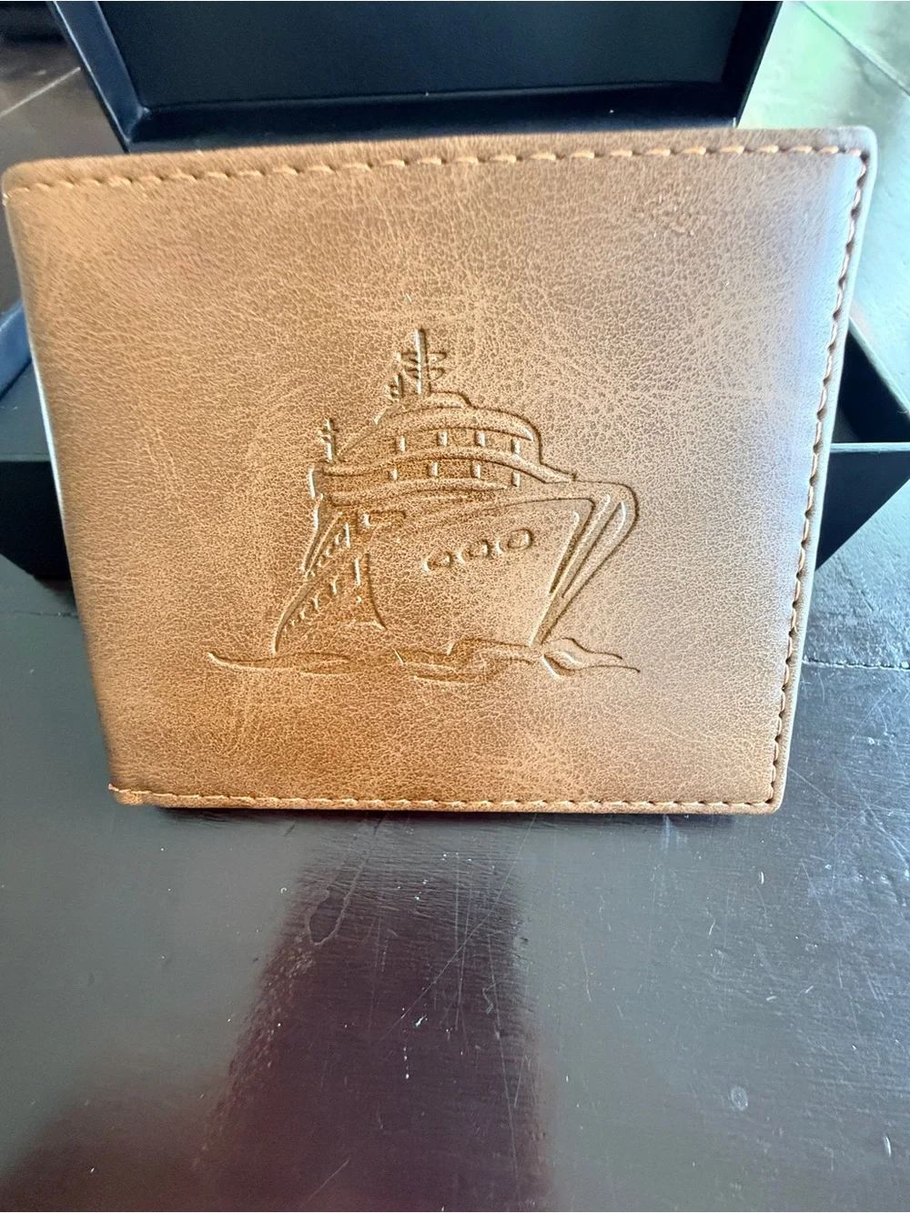 L&Co. Timepieces NIB Gold Watch & Vegan embossed Leather Wallet Gift Set $39
